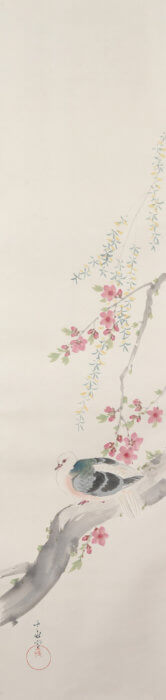 Araki Jippo “Peach-blossoms and Pigeon” 