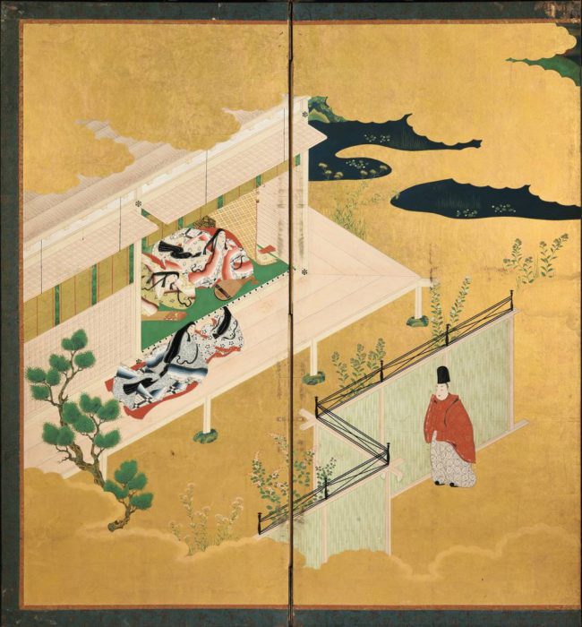 Author unknown “Folding Screen with Design of the Scenes from The Tales of Genji” 