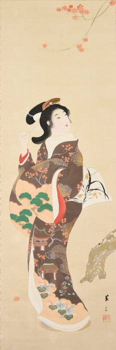 山本 昇雲「紅葉美人」