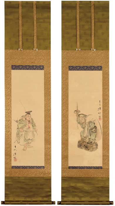 Tsukioka Yoshitoshi “Two Lucky Gods” 