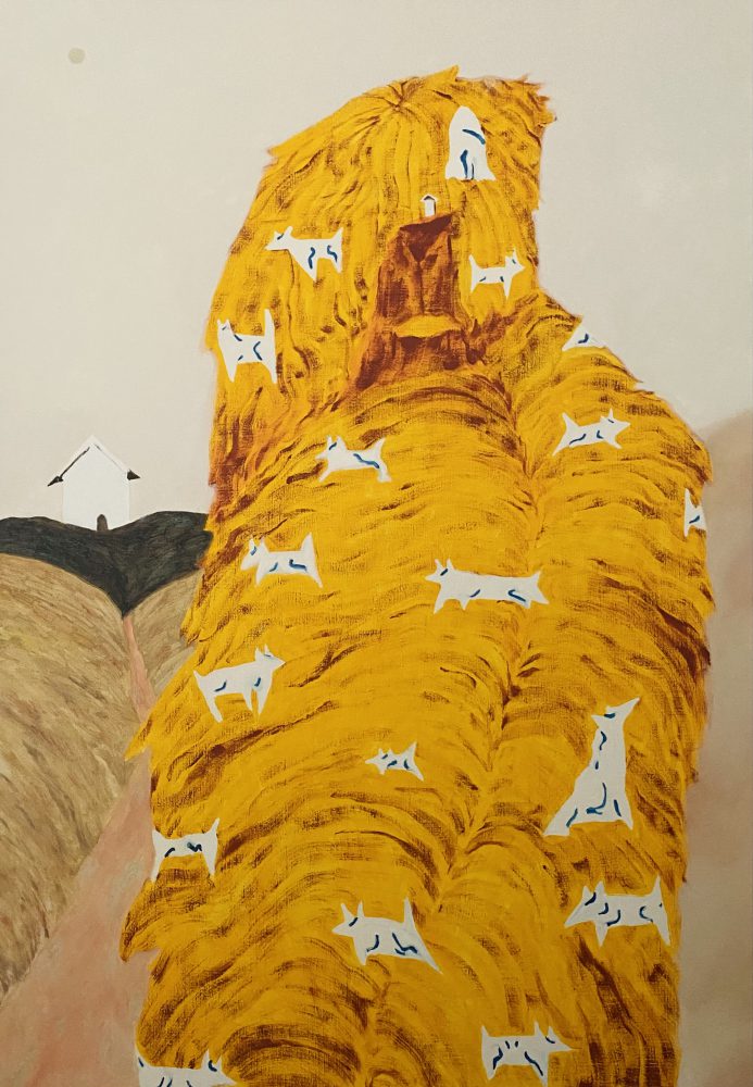 泰樂瑠花「Dog in the Dog」  （oil acrylic canvas）