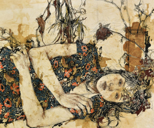 沖 綾乃「枯れ花のある窓辺Ⅰ」2022