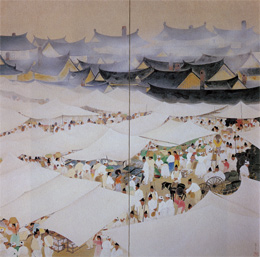 山口 蓬春「市場」