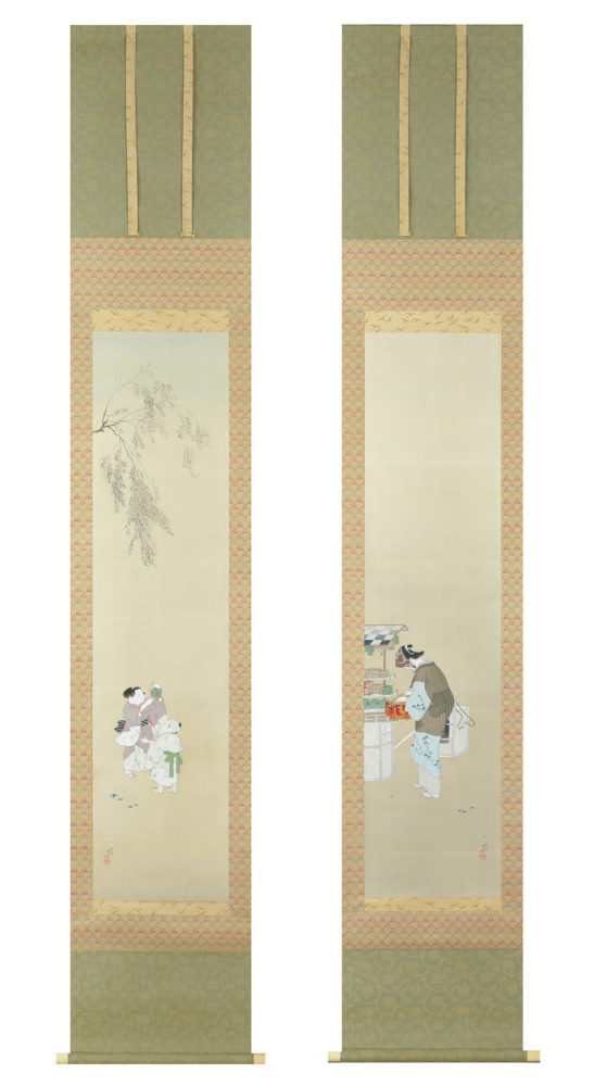 伊藤 小坡「虫売」
