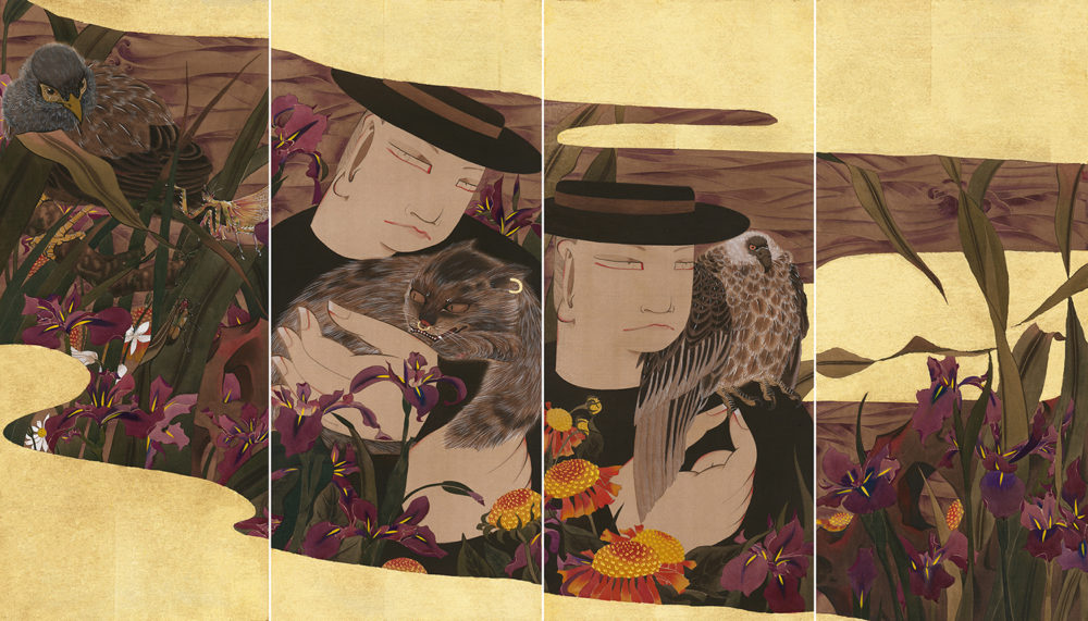 狄青(ディーチン) Di Qing「回望」 58.5×24.7cm / 1枚(4枚セットもしくは、各作品ごと販売いたします)