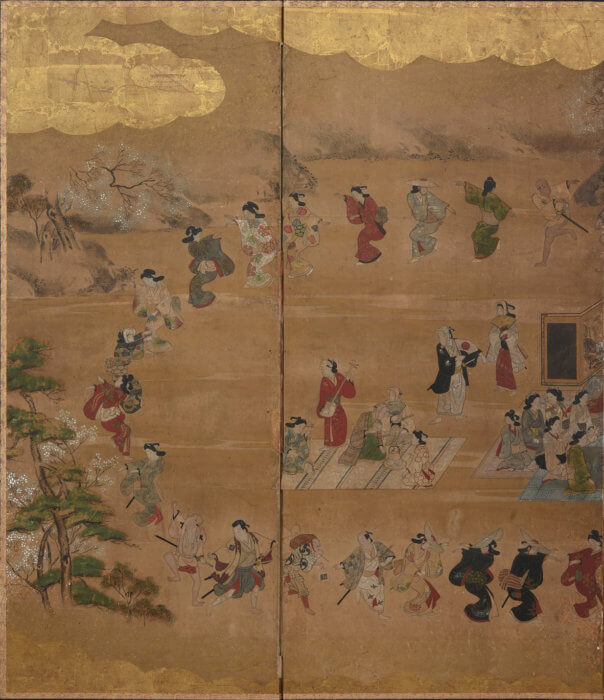 作者不詳「花見図屛風」