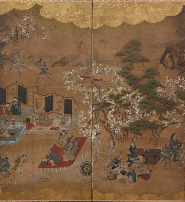 作者不詳「花見図屛風」
