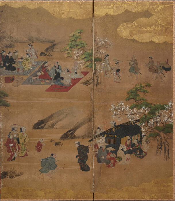 作者不詳「花見図屛風」