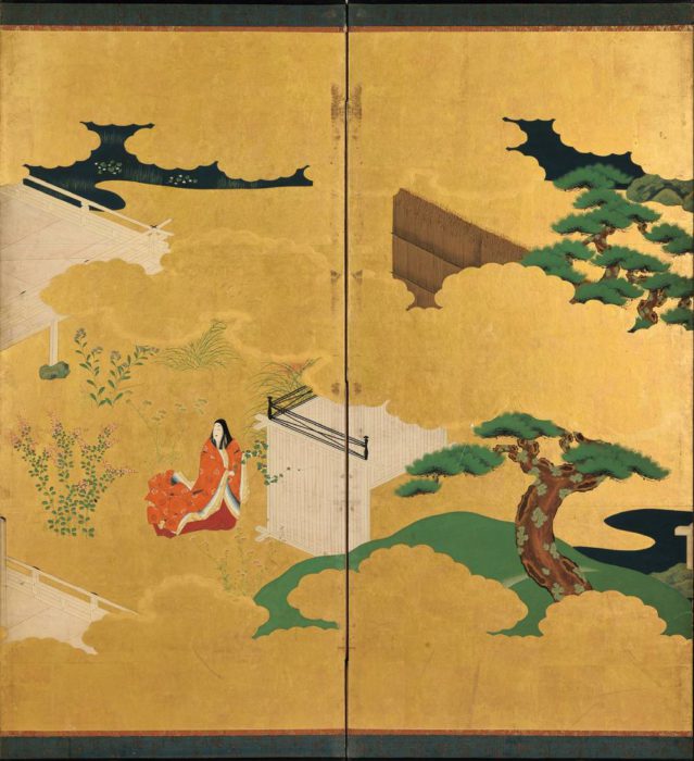 作者不詳「源氏物語図屏風」