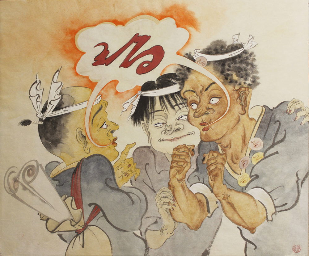 服部しほり「類をもって集まる」8F(38.0×45.5cm)