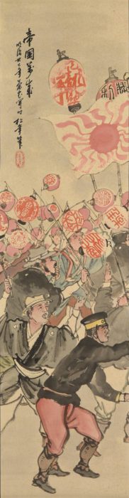 鈴木 松年「提灯行列図」