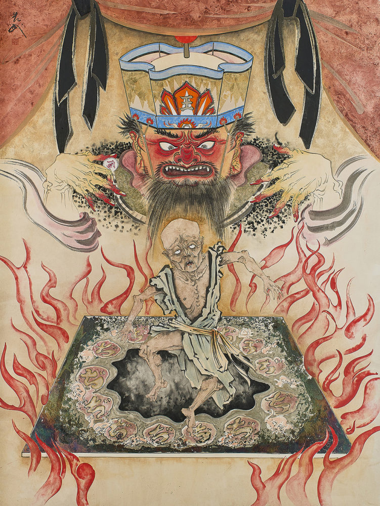 服部しほり「地獄の沙汰も金次第」60F(130.3×97.0cm)