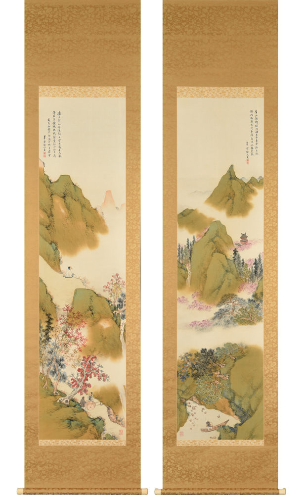 小室 翠雲「武陵桃源図 「楓林停車図」 Sold Out