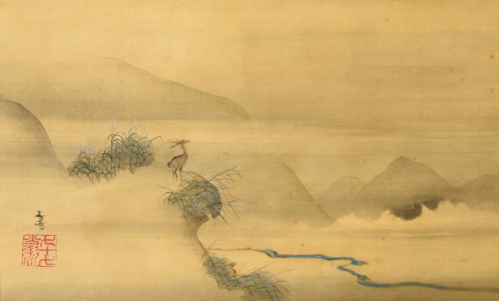 谷 文晁「野鹿図」