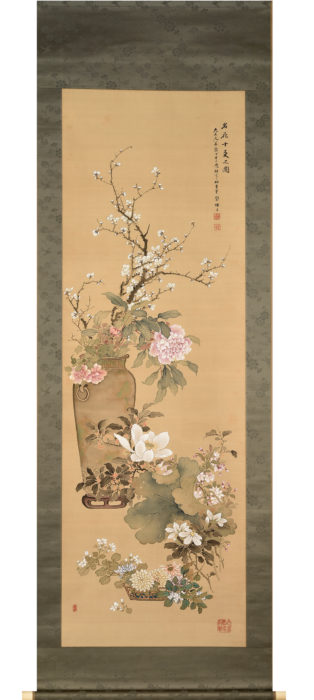 佐藤 紫煙「名花十友図」