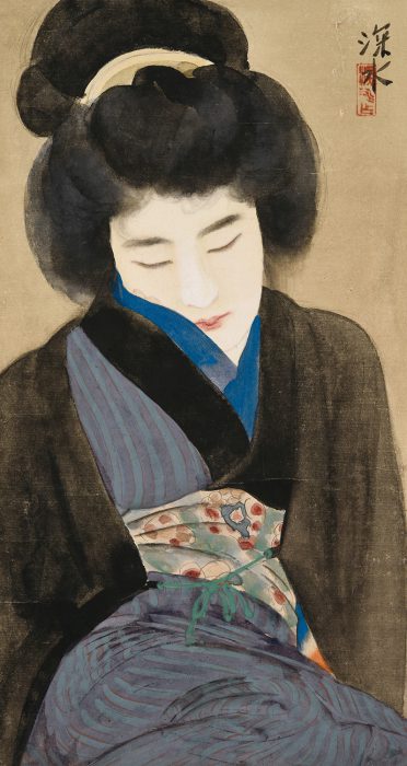 伊東 深水「微睡」の販売 | 美術品販売｜東京銀座ぎゃらりい秋華洞