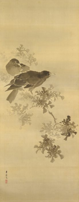 岸 連山「中秋月図」