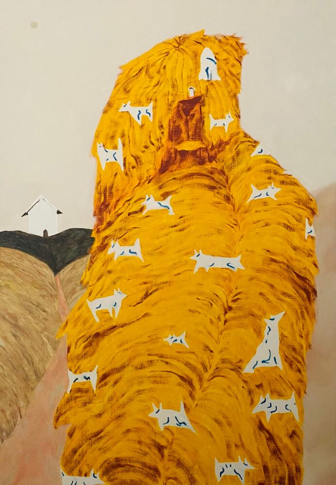 泰樂瑠花「Dog in the Dog」 (oil acrylic canvas)