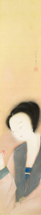 北野 恒富「桃花」