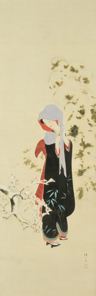 鏑木 清方「雪裡紅梅」【掛軸】　※価格はお問い合わせください