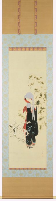 Kaburaki Kiyokata “Plum Blossoms in Snow” 