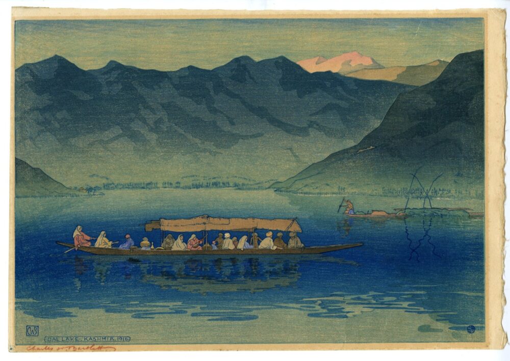 Charles William Bartlett, “Kashmir, Pleasure Boats on Dal Lake”