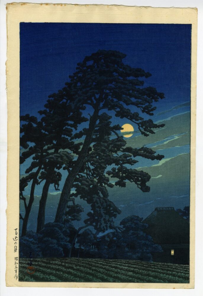 Kawase Hasui, “The Moon at Magome”