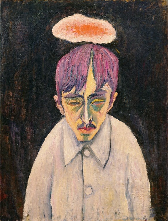 Yorozu Tetsugoro, “Self-Portrait with Clouds”