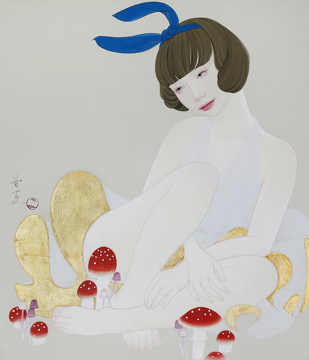 秋華洞ブースでは、現代美術、近代、そして江戸美術までの歴史の中で総合的に魅力ある日本美術との世界を紹介する。

まずは現代若手アーティストに関しては、幻想のビジョンの中に人間や社会の本質について問いただす北川麻衣子、服部しほり、柿沼弘樹、蒼野甘夏、そしてクスミエリカの5人のアーティストを紹介する。